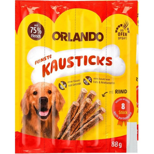 تشویقی مدادی سگ اورلاندو با طعم گوشت گاو Orlando Stick Beef بسته 4 عددی